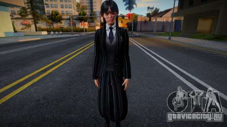 Wednesday Addams - Nevermore Uniform для GTA San Andreas