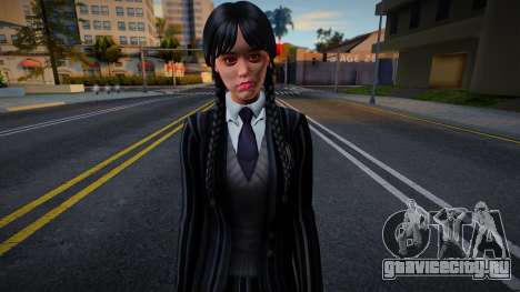 Wednesday Addams - Nevermore Uniform для GTA San Andreas