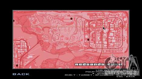 Полупрозрачная красная карта и радар для GTA San Andreas