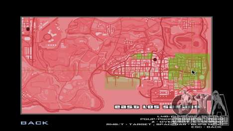 Полупрозрачная красная карта и радар для GTA San Andreas