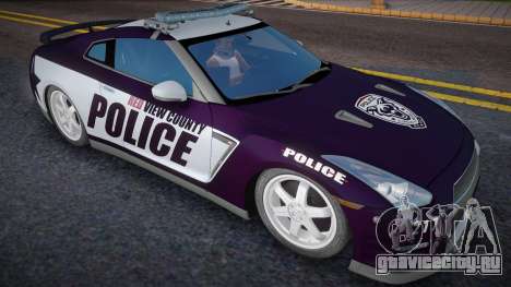 2012 Nissan GT-R R35 Black Edition Police v1.0 для GTA San Andreas