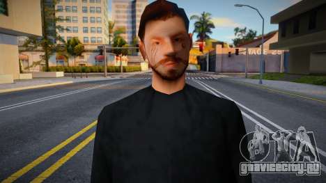 Бородатый парень с тату для GTA San Andreas