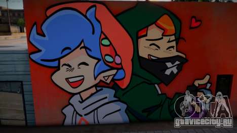 Mural Benjamin Fairest And Pico для GTA San Andreas