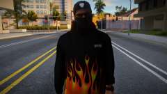 Парень в огненной толстовке для GTA San Andreas
