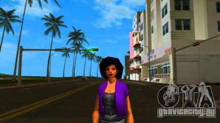 White Lady purpure T-Shirt для GTA Vice City